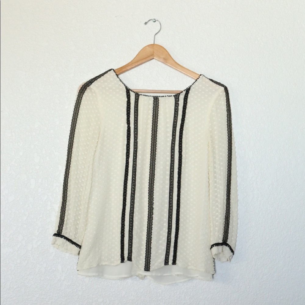 J Crew Swiss Dot Top Sz: 2